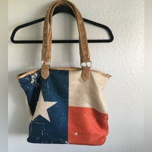 Montana West Texas Flag Tote in Red, White, and Blue Excellent Condition
